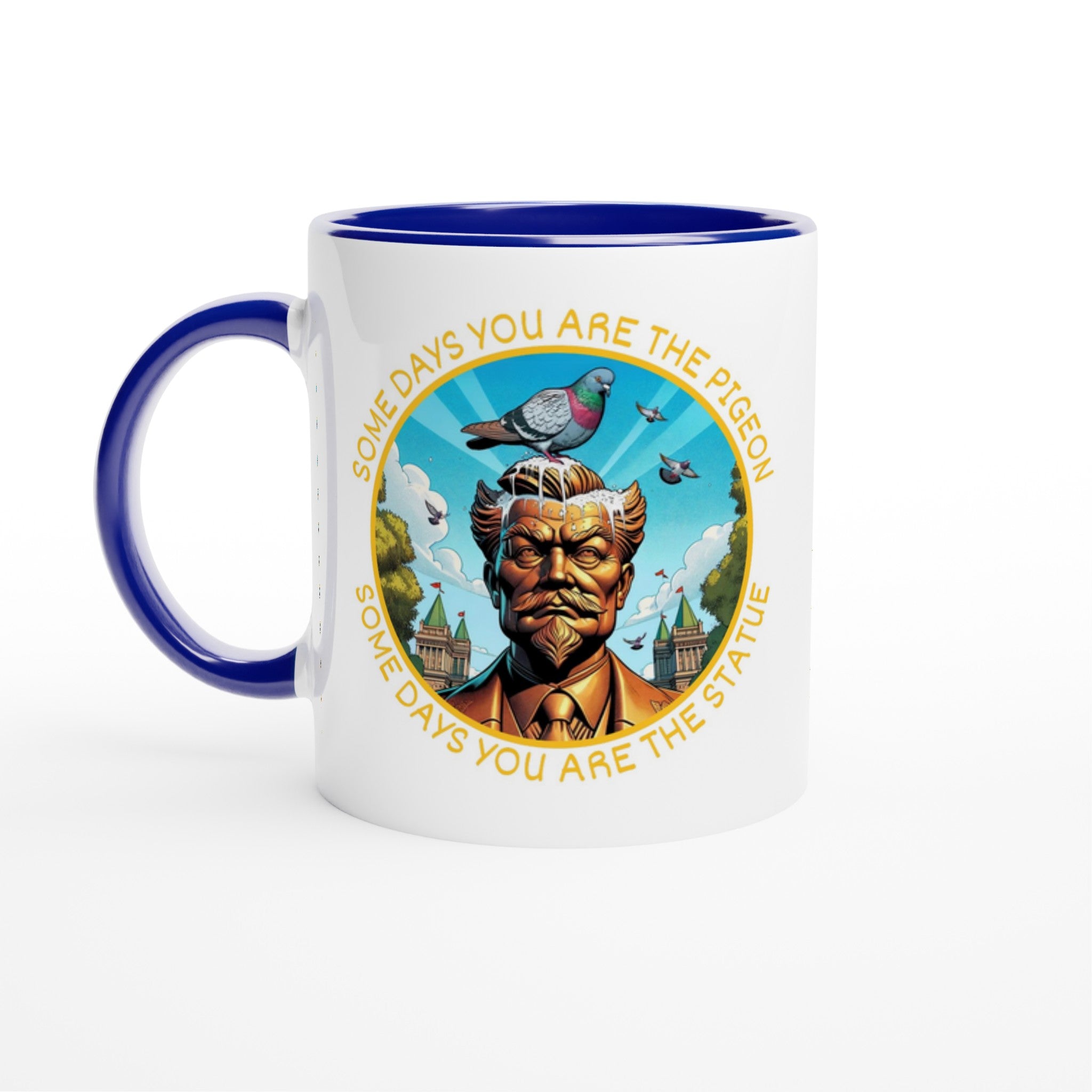 White 11oz Ceramic Mug with Color Inside