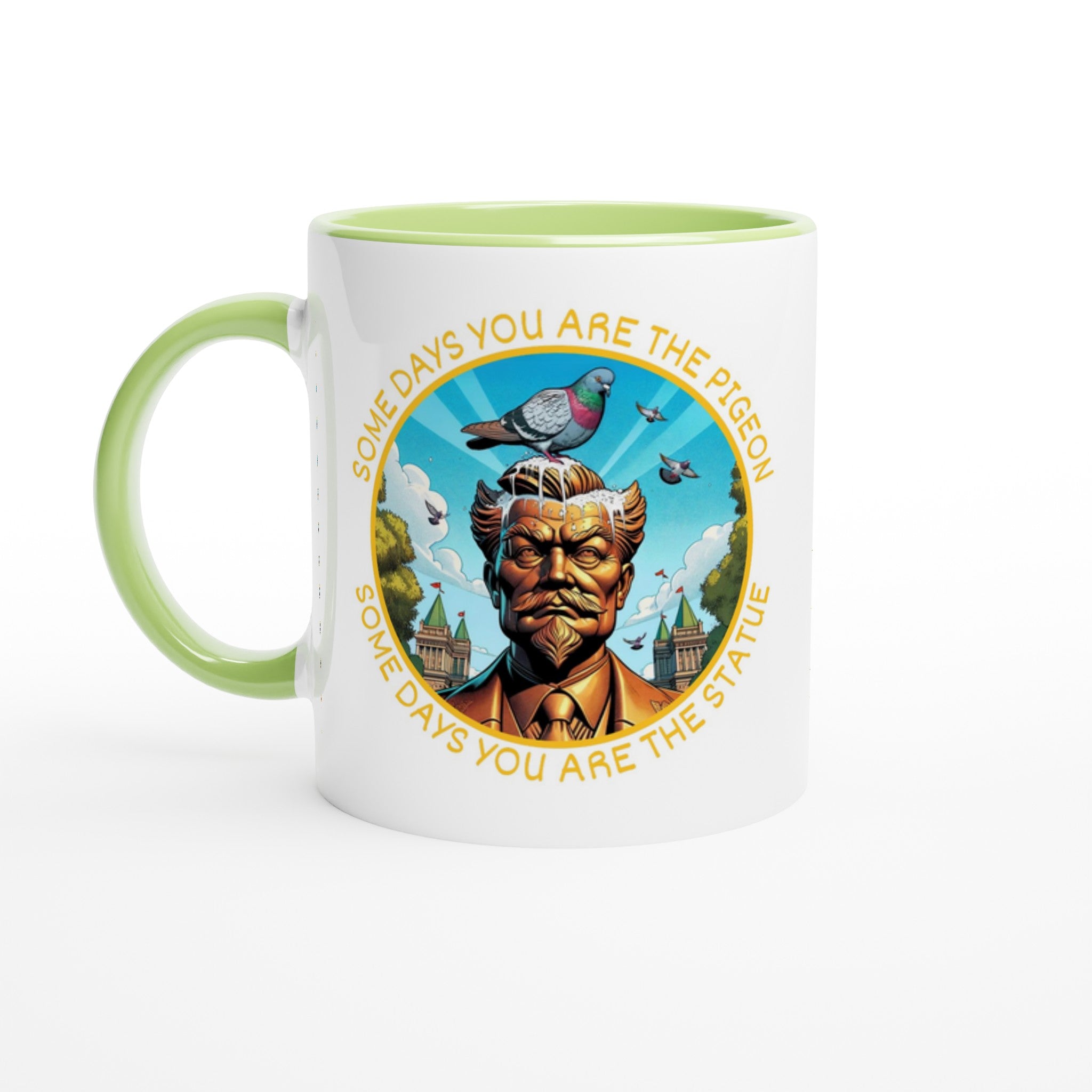 White 11oz Ceramic Mug with Color Inside