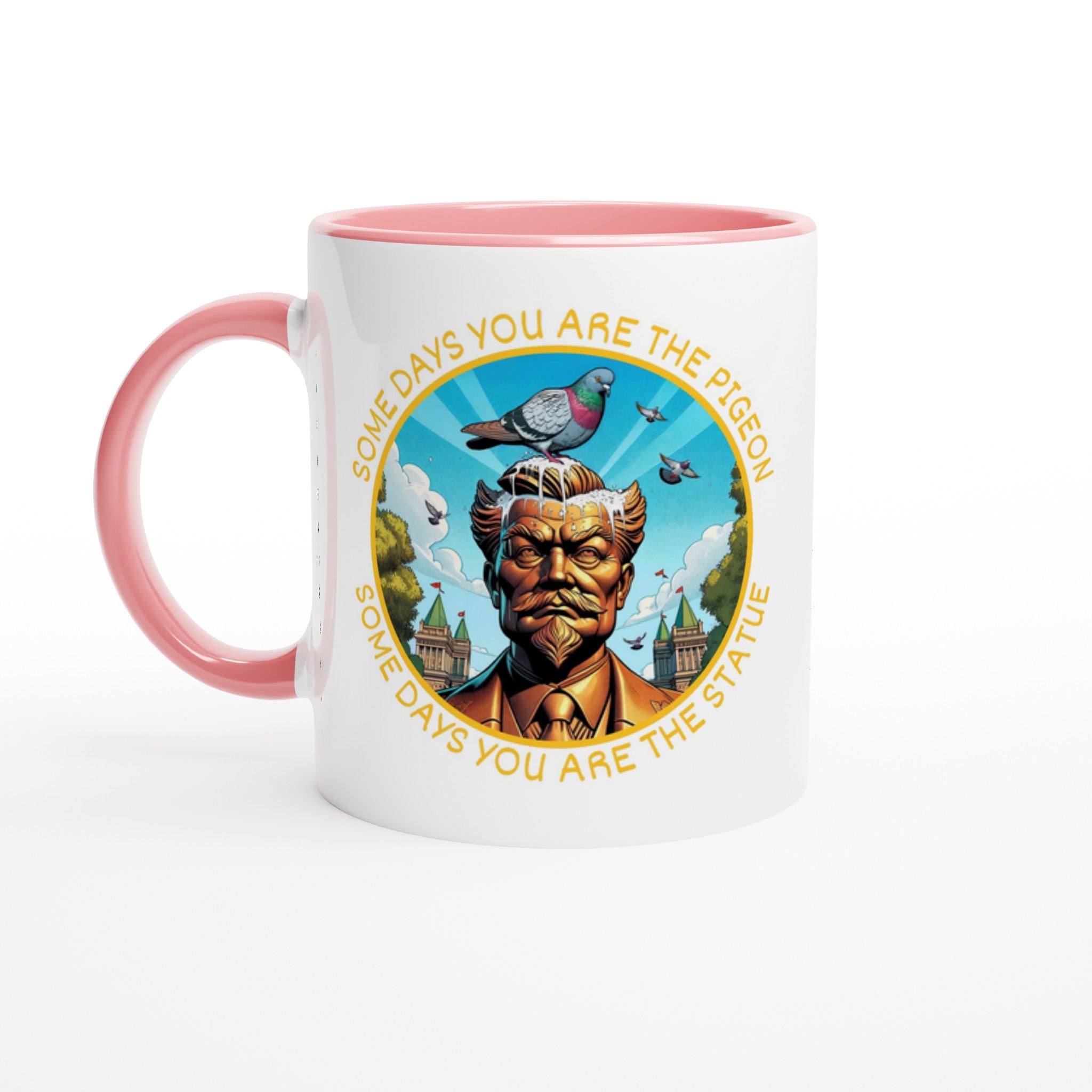 White 11oz Ceramic Mug with Color Inside