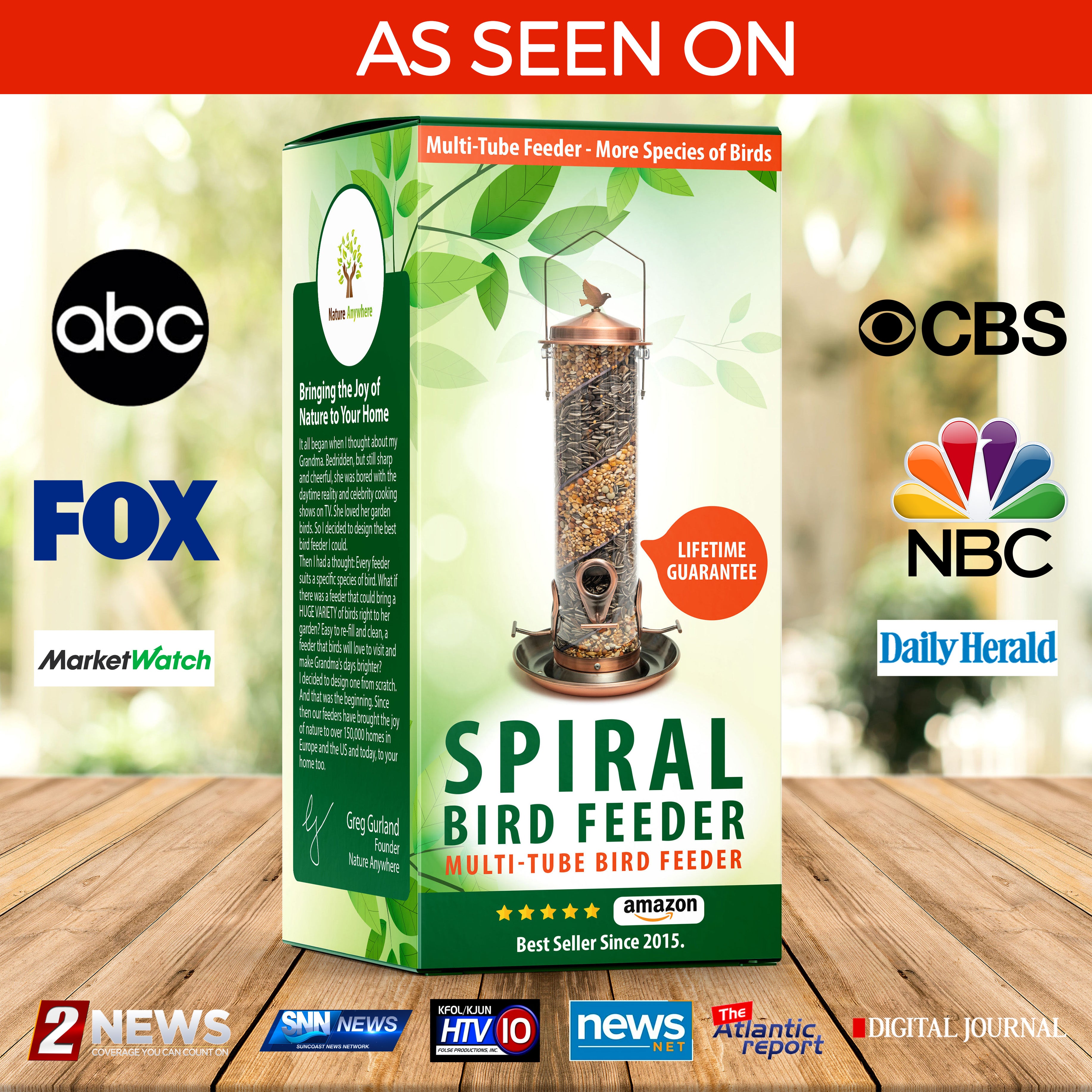 Spiral Feeder 2-in-1 Tube Feeder