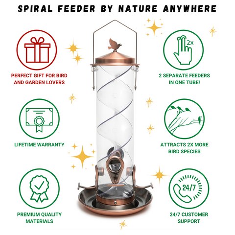 Spiral Feeder 2-in-1 Tube Feeder